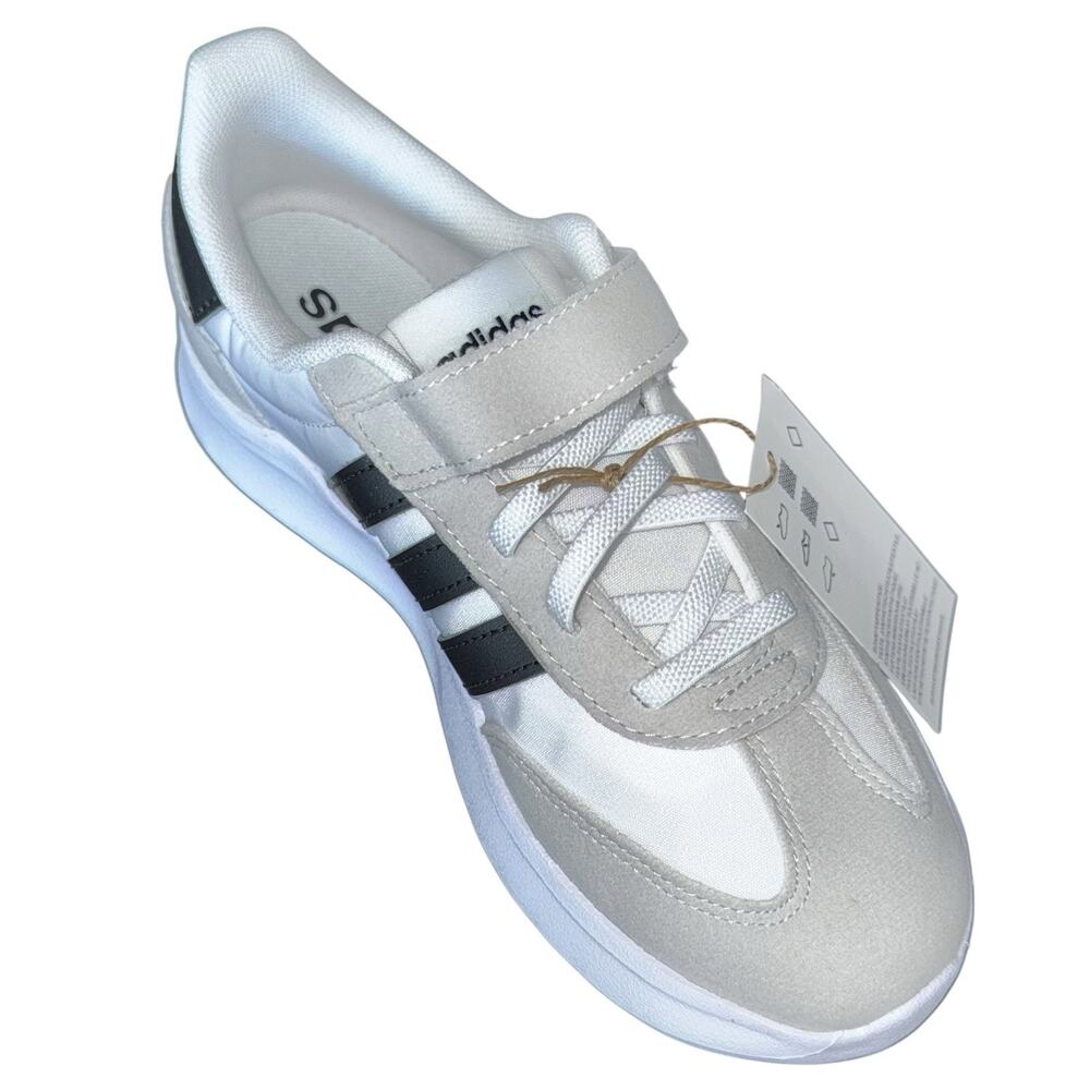 Adidas Run 70s 2.0 Kids Shoes White Black Lace-Up Sneaker SZ/3 Y